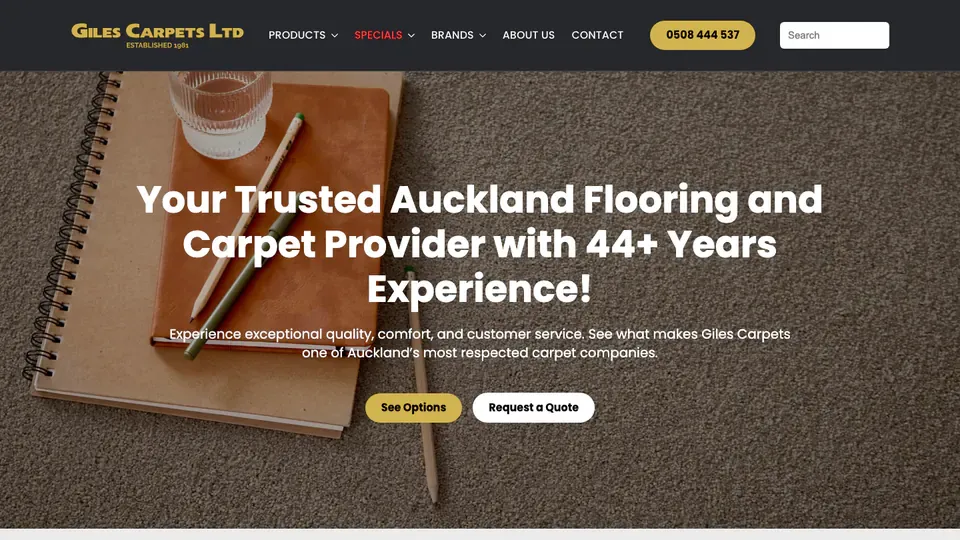 Giles Carpets Website design and ongoing support case study