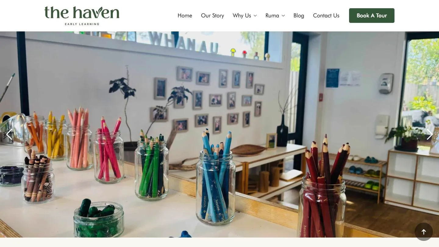The Haven Early Learning Budget-friendly early learning website case study