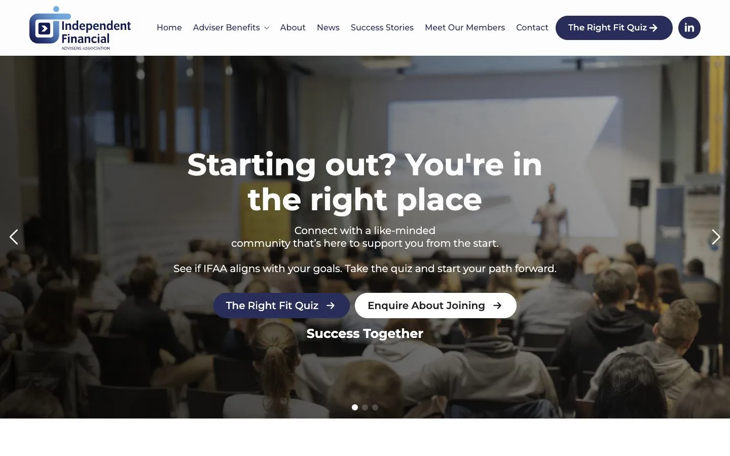 IFAA Insurance adviser association website case study