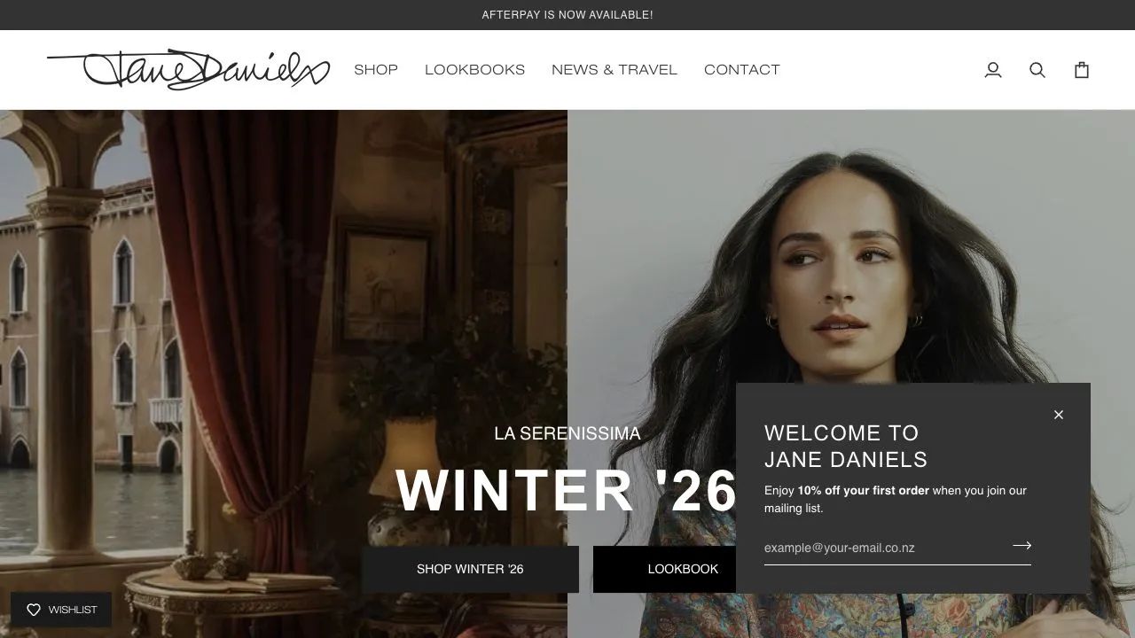 Jane Daniels Shopify ecommerce website case study