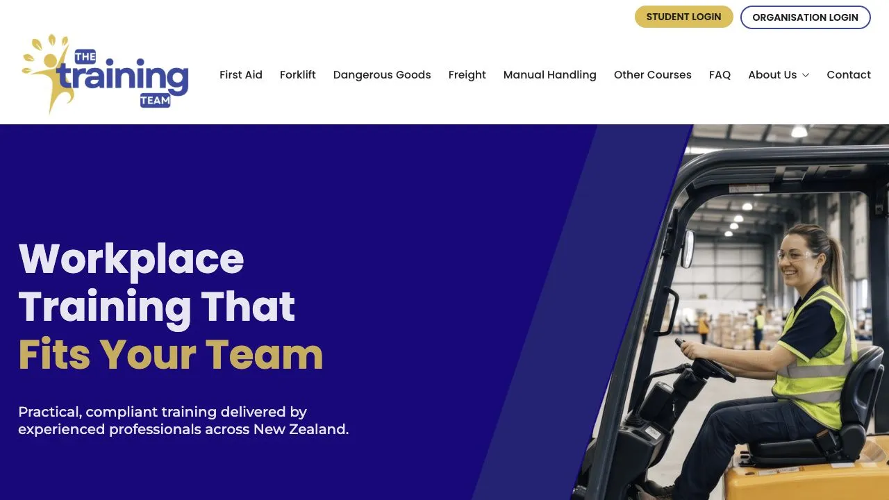 The Training Team Workplace training website case study