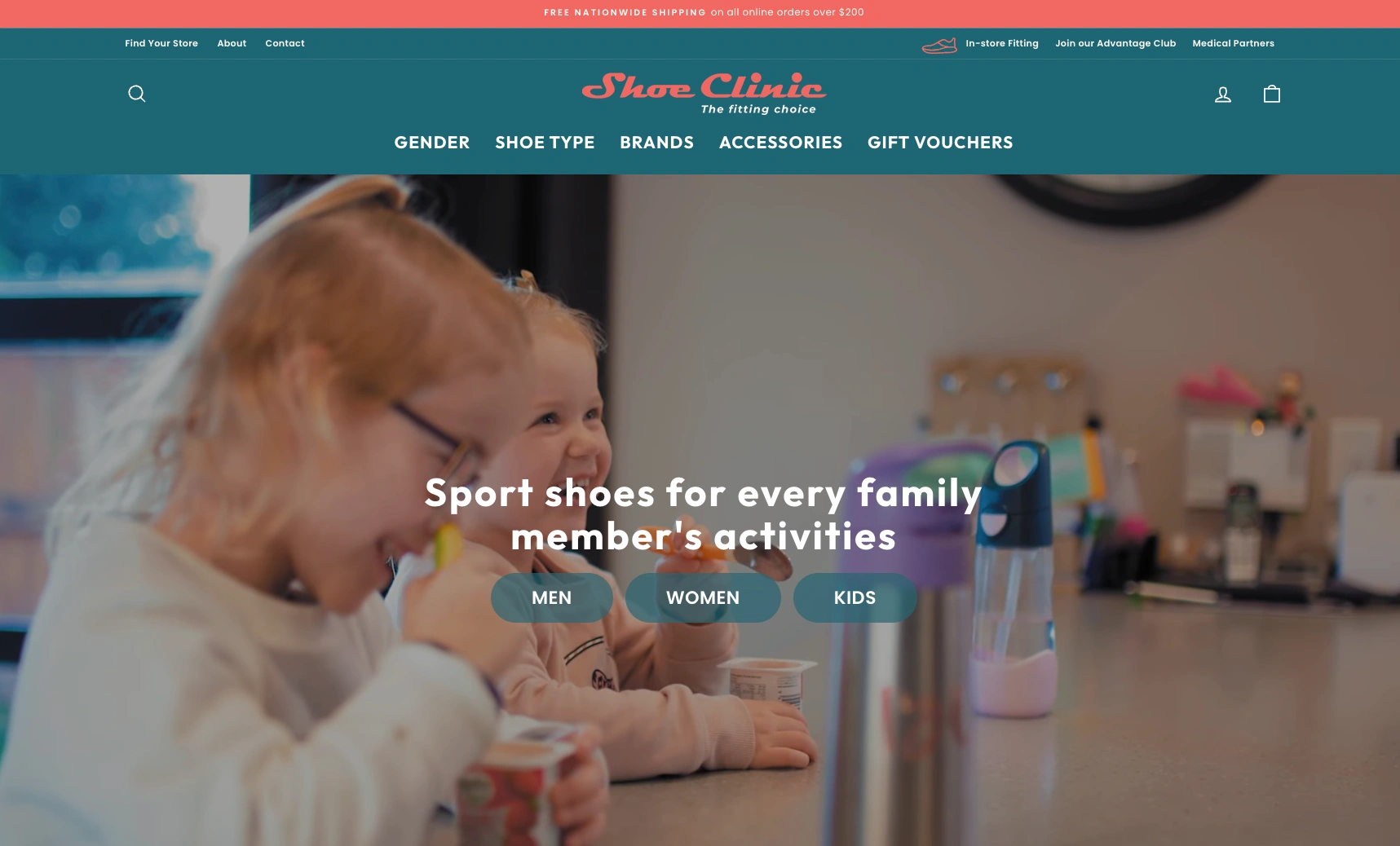 Shoe Clinic website built by Virtual Innovation