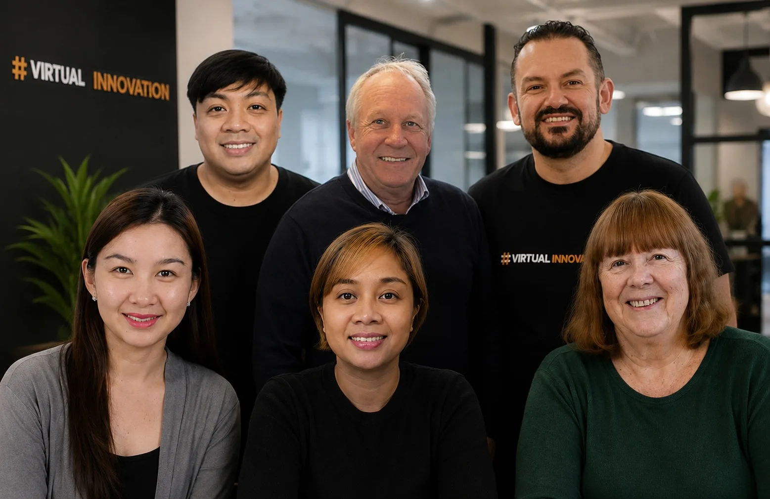 The Virtual Innovation team together in Auckland, including Bryce Heron