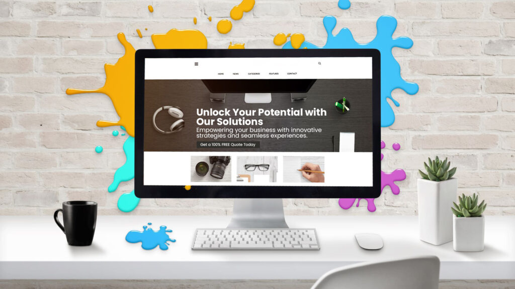 Homepage slider design that guides users to key pages