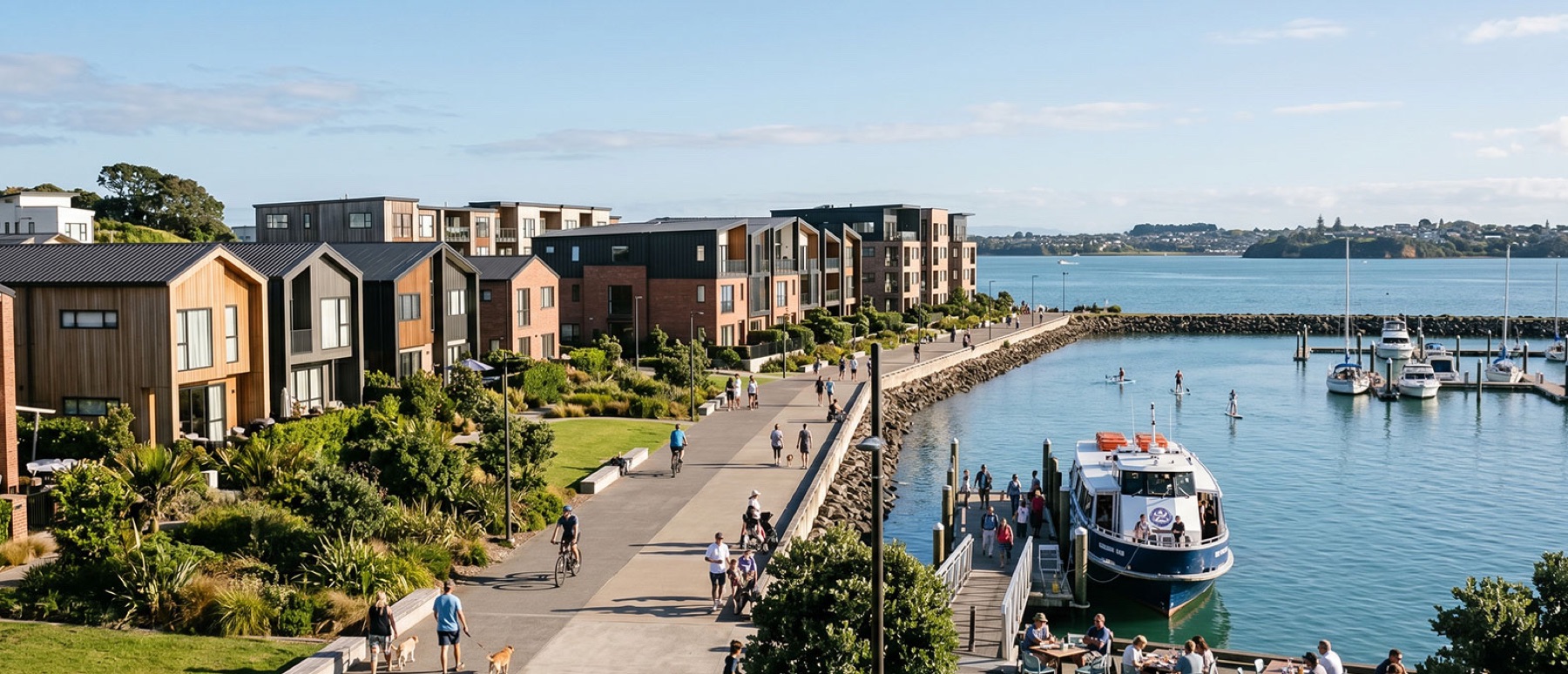 Local view of Hobsonville Point, Auckland
