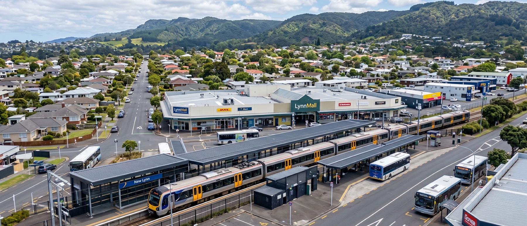 Local view of New Lynn, Auckland