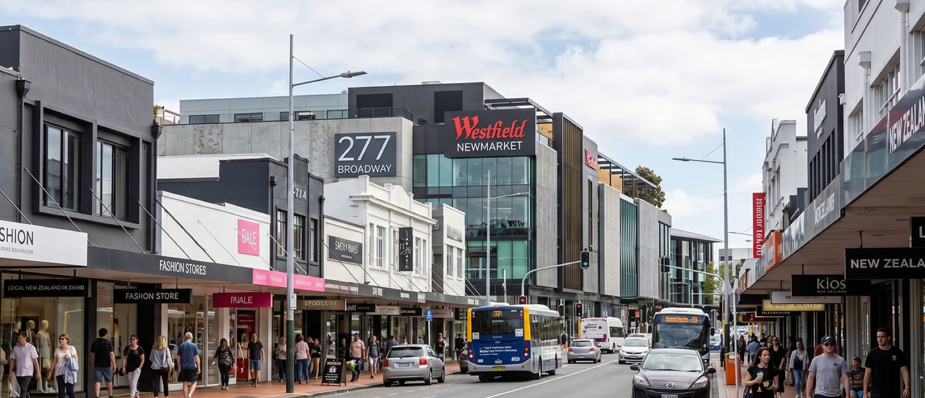 Local view of Newmarket, Auckland