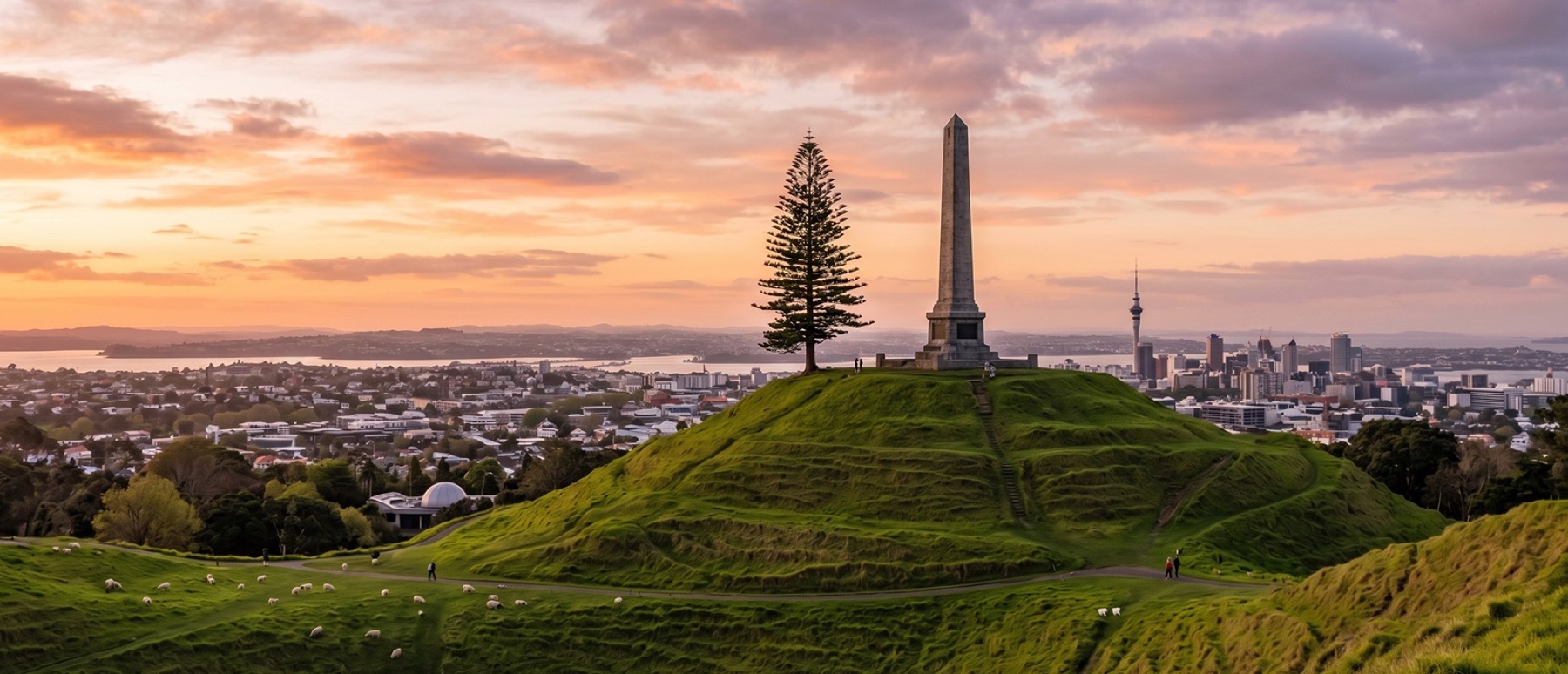 Local view near One Tree Hill in Auckland, New Zealand