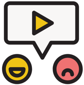 Web Design Image Call to action example in a social media video