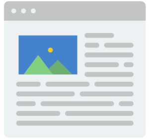 Web Design Image Writing content for a business blog