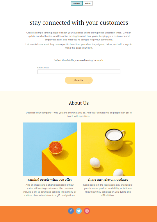 Create Landing Pages with Mailchimp Create Landing Pages with Mailchimp