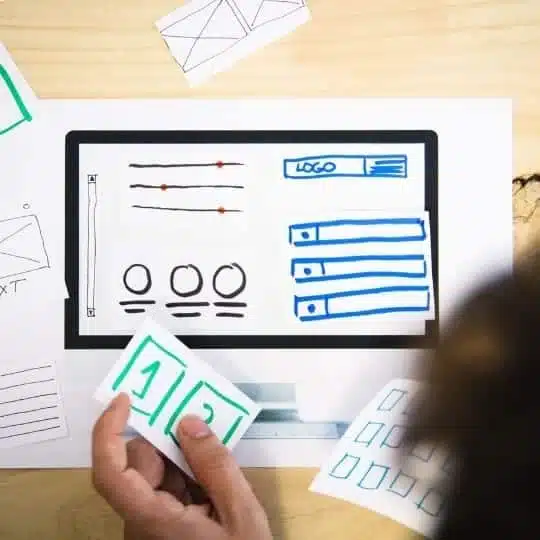 Busy website layout example