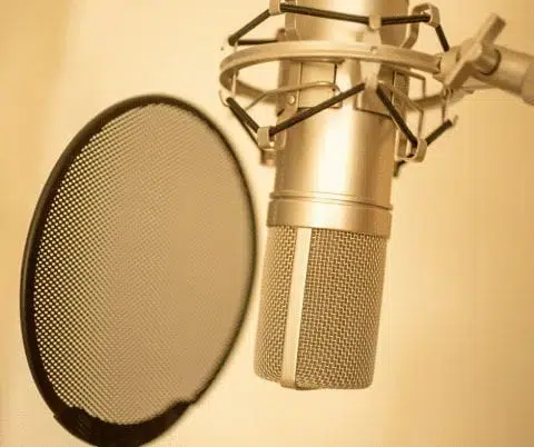 Web Design Image Start a podcast studio setup with microphone and headphones
