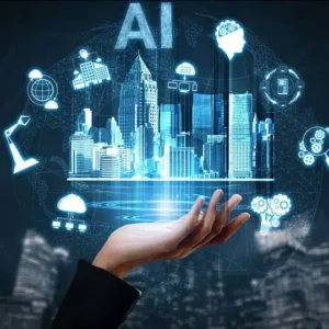 Illustration of AI technology for web design enhancing eCommerce product recommendations