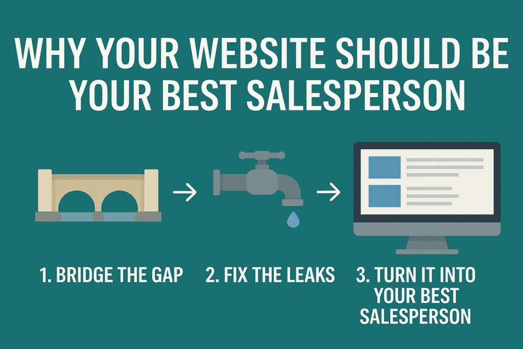 Web Design Image Bridge the Gap, Fix the Leaks, Turn Your Website Into Your Best Salesperson