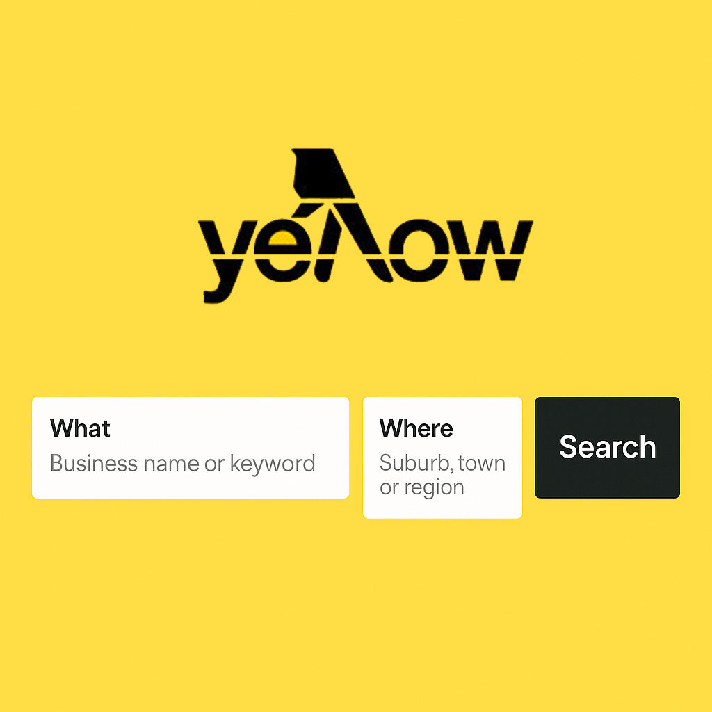 Web Design Image Homepage of Yellow NZ business directory