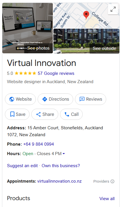 Google Local profile for a top-rated NZ plumbing business
