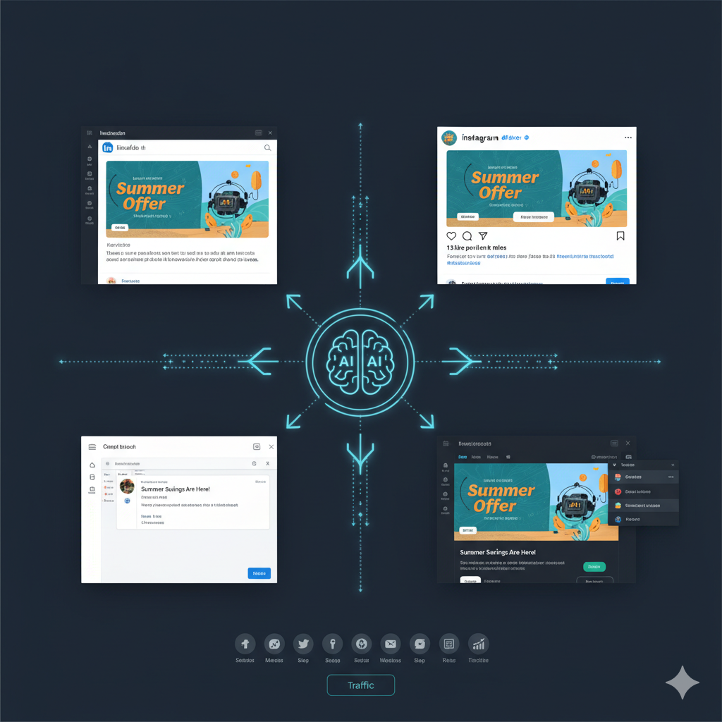 Web Design Image Using AI to scale digital presence without increasing workload or burnou