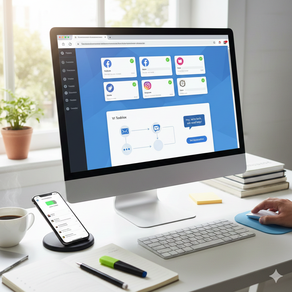 Web Design Image Cleaning up website leads after holidays by checking contact forms, replying to messages, and tagging contacts in a CRM