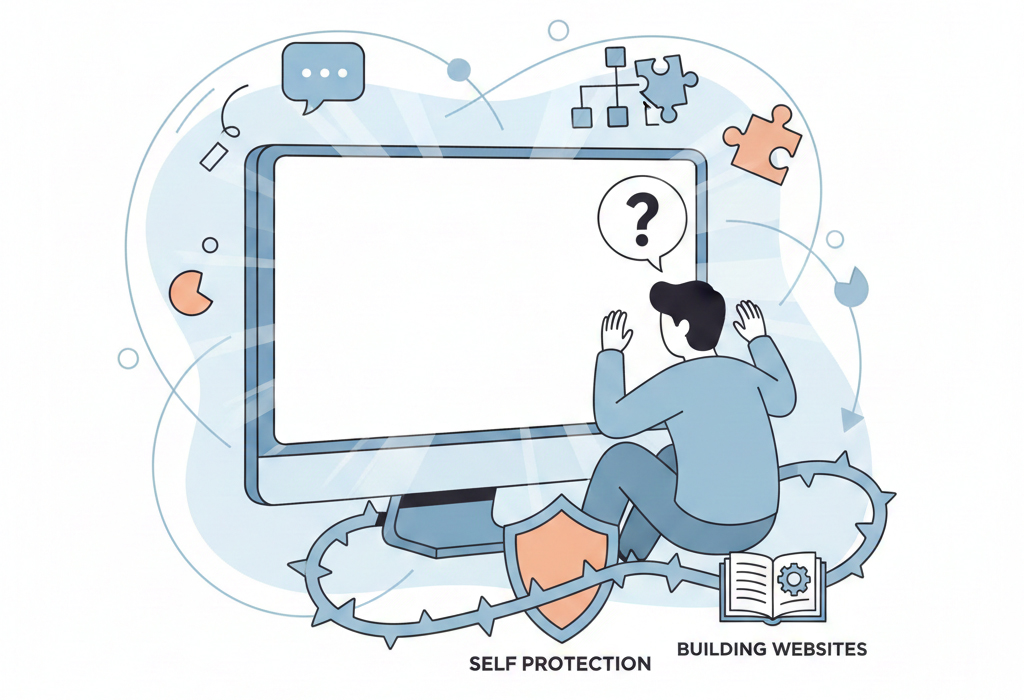Blank page anxiety when business owners start planning a website