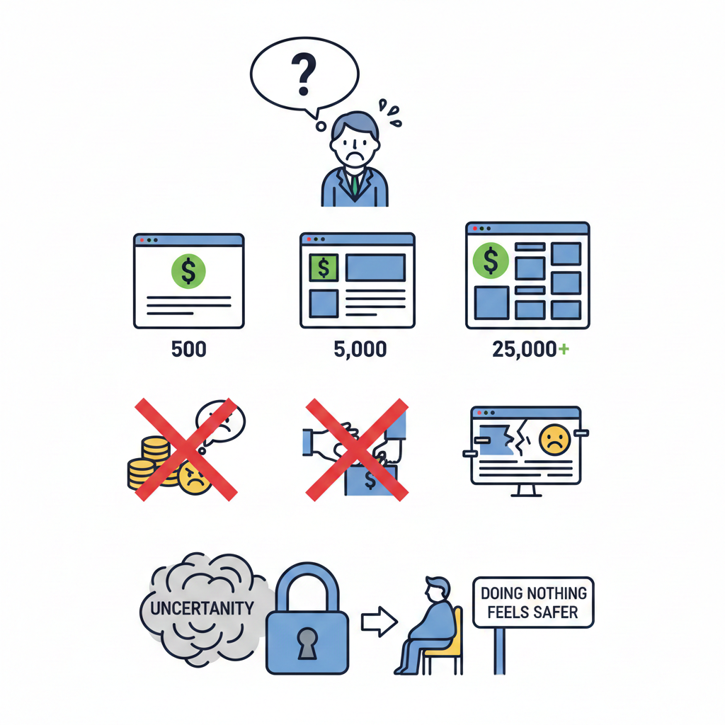 Confusion over website pricing and how much a business should spend