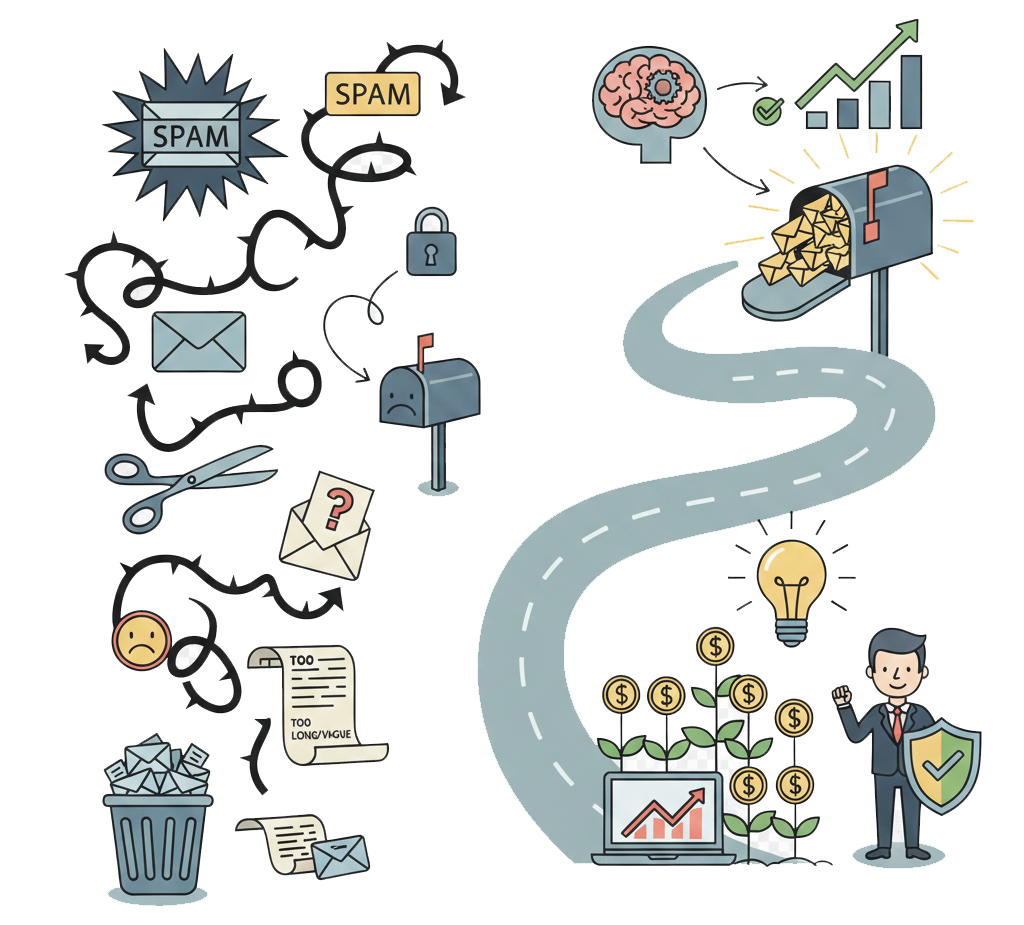 Web Design Image Overcoming email marketing 2026 obstacles like spam filters and poor subject lines