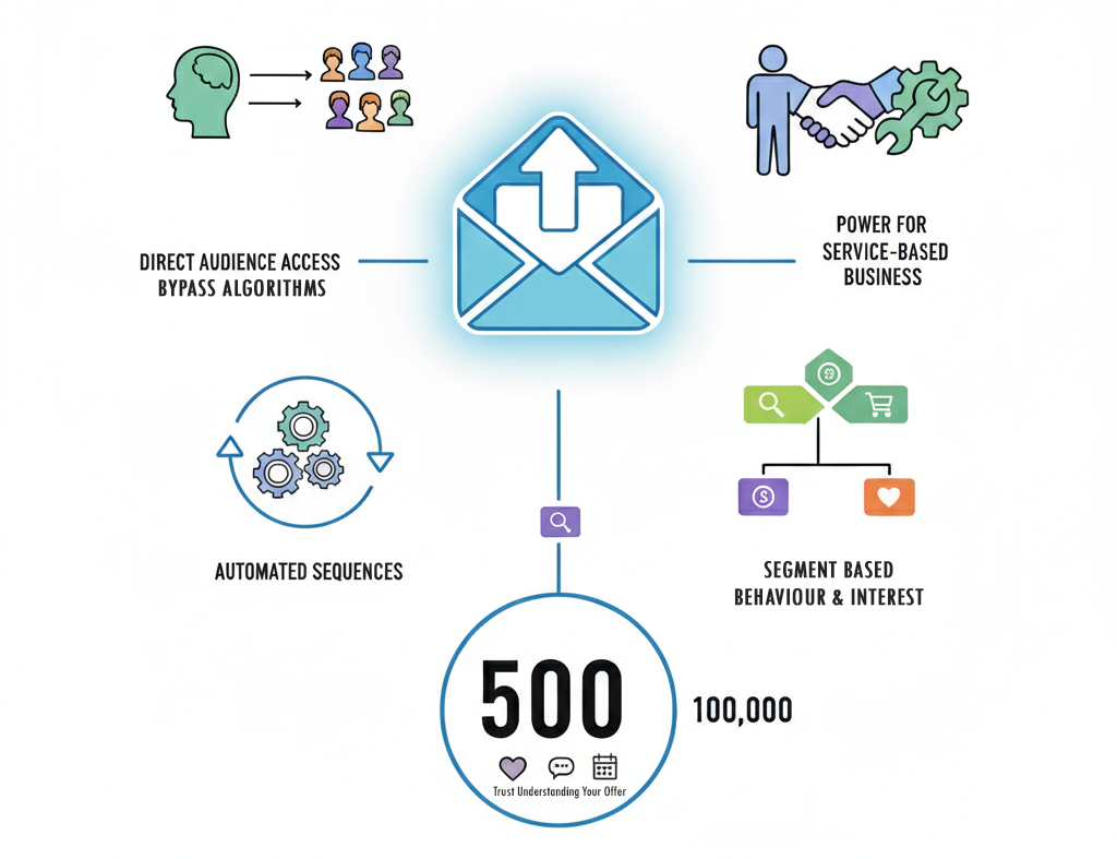 Web Design Image Email marketing 2026 showing how a smaller, engaged list delivers stronger ROI than a large unqualified list